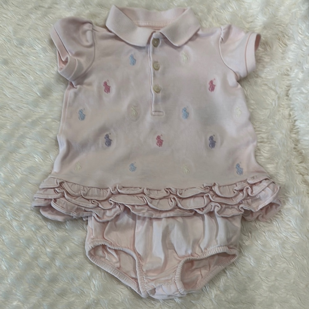 Pink Ruffled Baby Romper